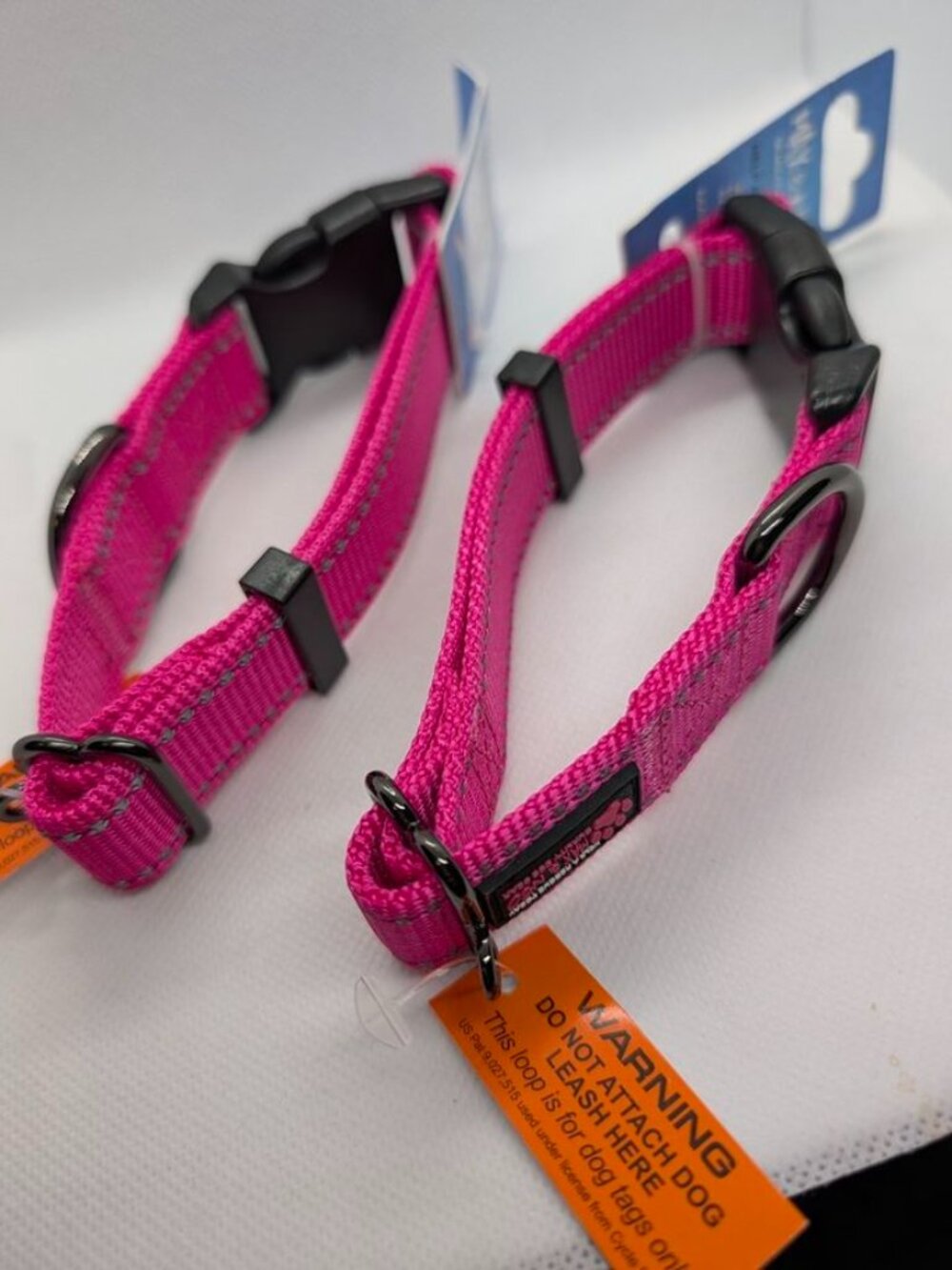2 Max & Neo Small Pink Dog Collars Reflective Adjustable 11"-15" NWT